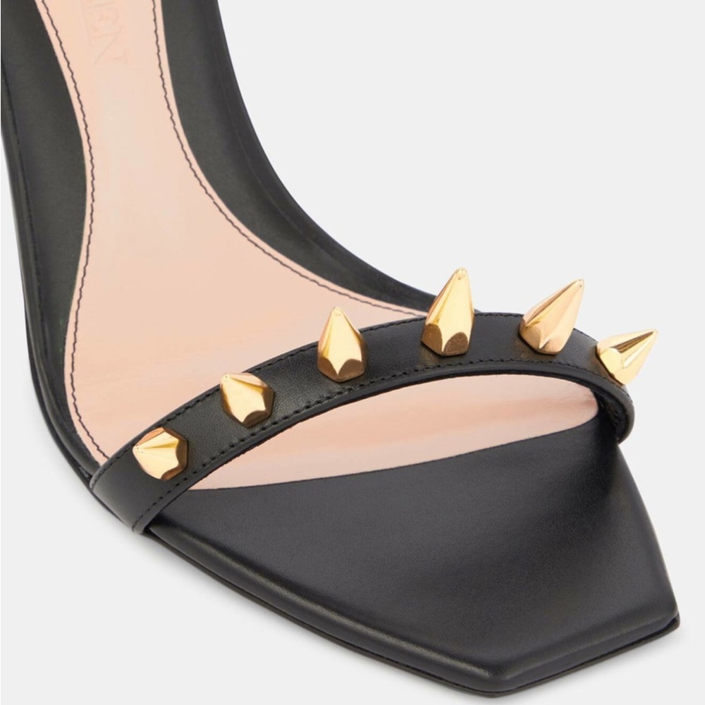 Alexander McQueen Black Heels with Gold Spikes- only worn 1x - Picture 5 of 10